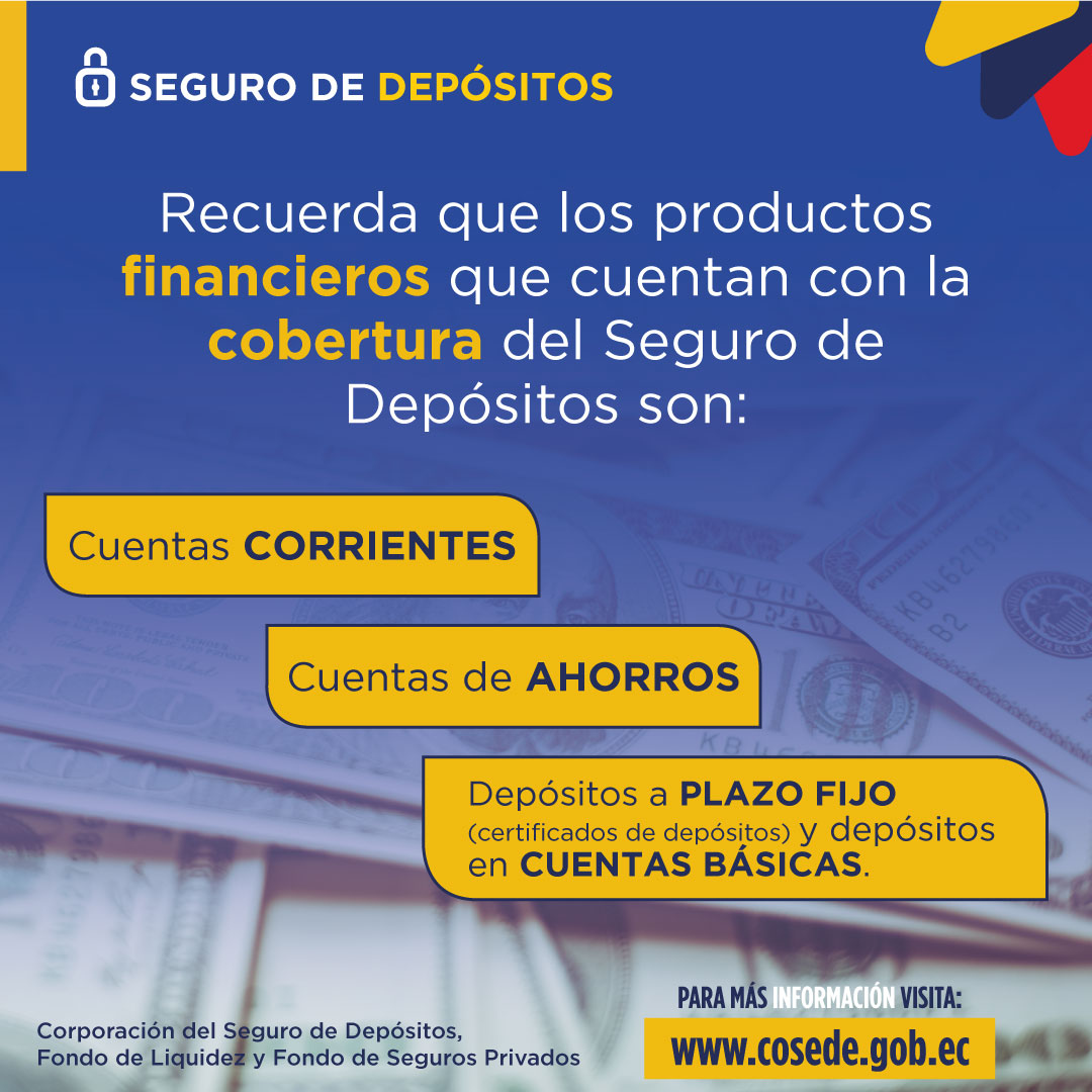 Productos con cobertura del Seguro de Depósitos